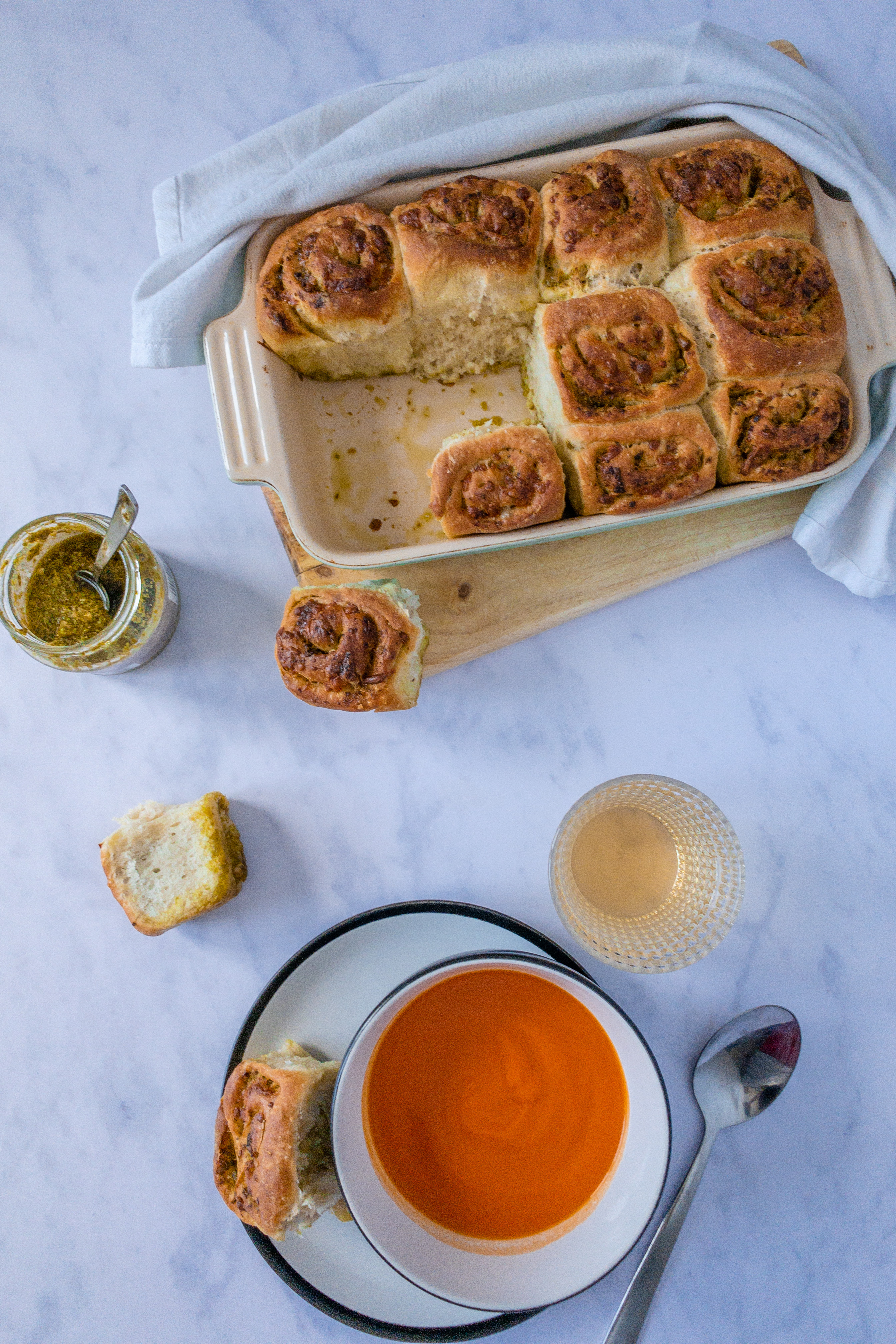 Pesto Swirl Tear and Share