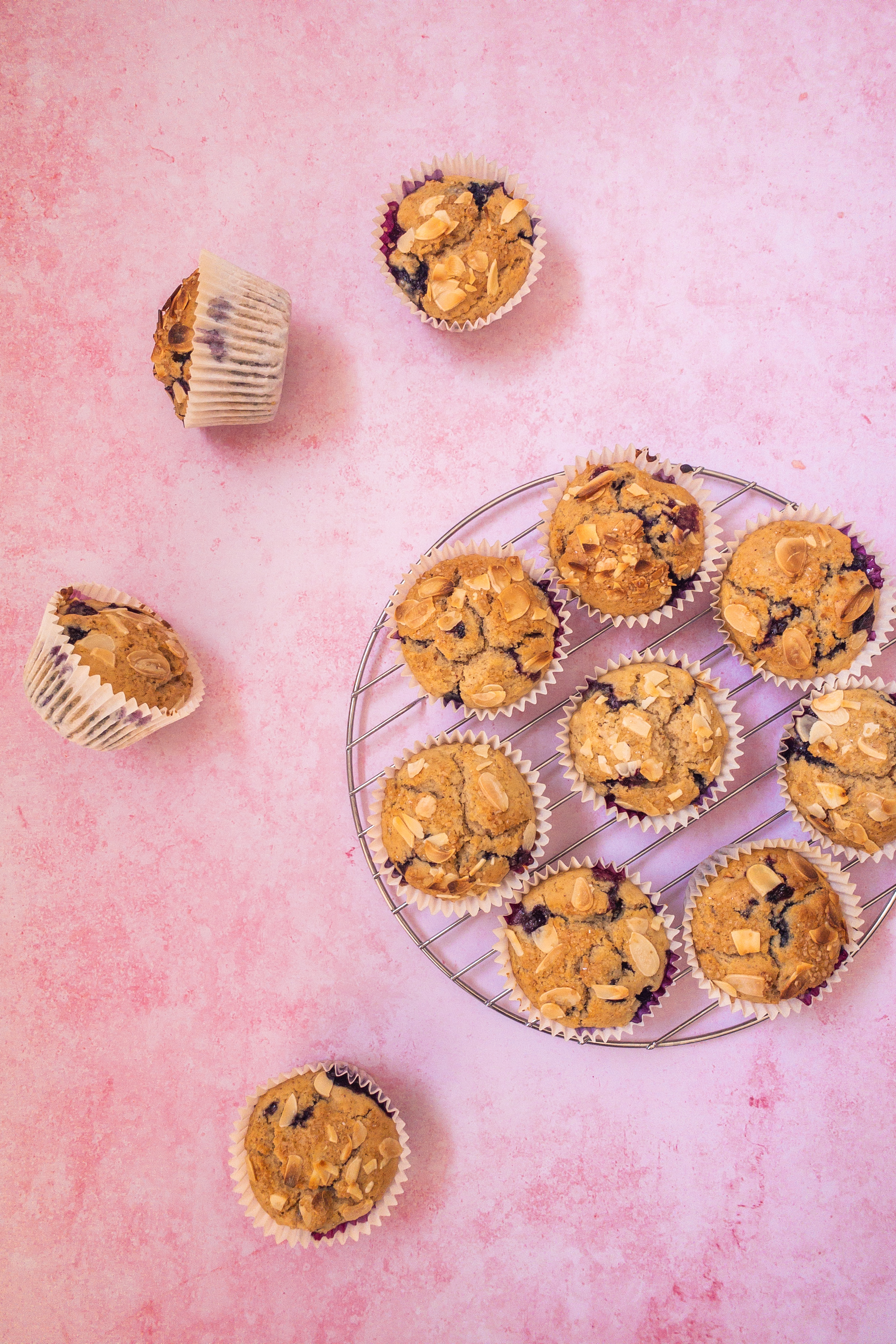 Blueberry Almond Butter Muffins